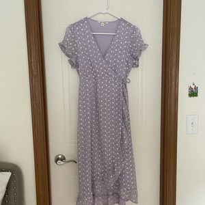 Long purple summer dress